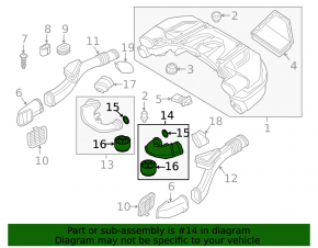 Air duct for turbine left BMW X7 G07 19-20 N63