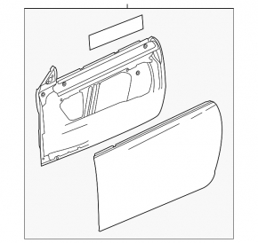 Door bare front right Chevrolet Camaro 16-23
