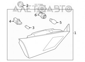 Light inside trunk lid left Nissan Altima 19-24