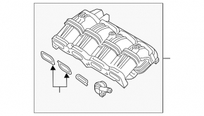 Intake manifold Hyundai Sonata 11-15 2.0