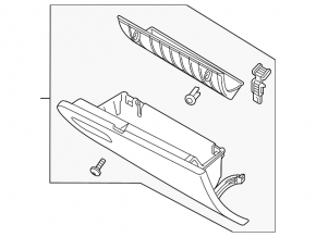 Glove box, glove compartment assembly Volvo XC40 19-25 black