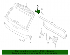 Tailgate hinge left Volvo XC40 19-25