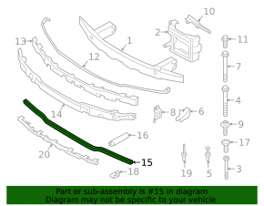 Front bumper reinforcement lower BMW 3 G20 19-