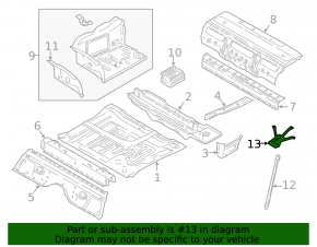 Rear underbody strut bracket BMW 7 G11/G12 16-19