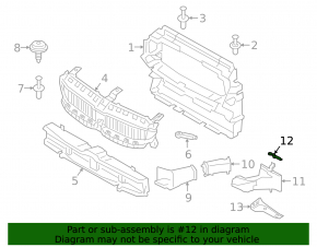Additional radiator bracket, upper right, BMW 3 G20 20-22 B58