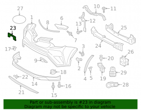 Toyota Rav4 16-18 Front Bumper License Plate