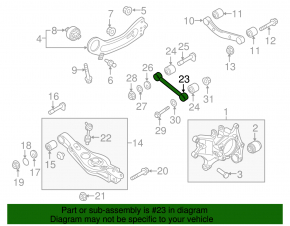 Lower rear left transverse control arm Kia Sorento 16-20