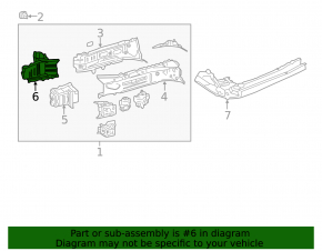 Front right side member nose bracket for Toyota Rav4 19-25