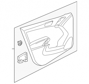 Front left door panel, black, VW Tiguan 09-17
