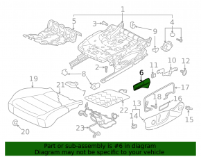 VW Tiguan 18-24 Black Driver's Seat Height Adjustment Handle