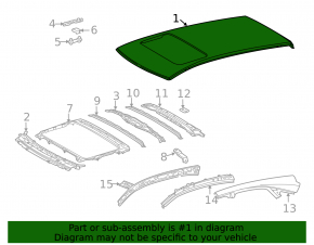 Metal roof Lexus RX350 RX450h 10-15 for hatch, sawed off