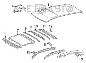 Metal roof Lexus RX350 RX450h 10-15 for hatch, sawed off