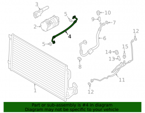 Air conditioning tube condenser-compressor BMW F30 12-18 N20 type 1