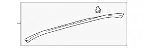 Upper trunk door trim Toyota Prius 50 Prime 17-22 black, broken fastening, scratches