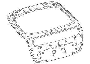 The trunk door is bare, Toyota Prius 50 16-18