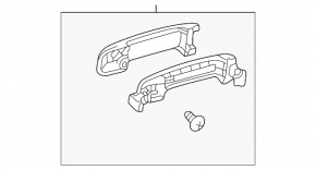 Outside door handle, front right, Toyota Sequoia 2017