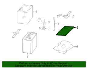 Battery stand for Lexus RX400h 06-09 with sensor