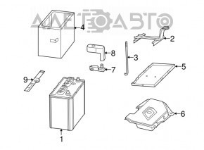 Battery stand for Lexus RX400h 06-09 with sensor