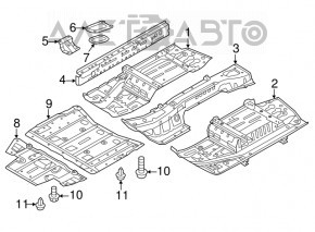 Rear engine protection Nissan Leaf 13-17 cracks, tears