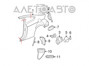 Left air vent shield for Honda Accord 13-17