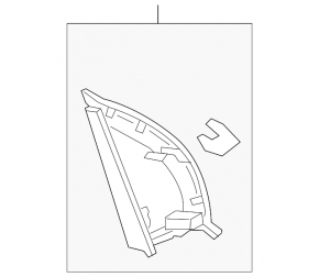 Side mirror plug front left Honda HR-V 16-22 black