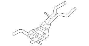 Exhaust line middle part Audi Q7 4L 10-15