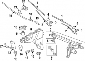 Right windshield washer nozzle with heating for Audi Q5 80A 18-24