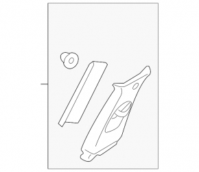 Left upper center pillar trim for Hyundai Sonata 11-15 gray