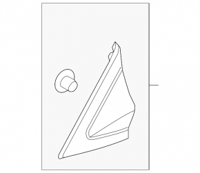 Triangle molding front right fender Hyundai Santa Fe 19-23