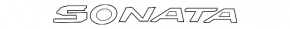 Emblem inscription Sonata trunk lid Hyundai Sonata 15-17