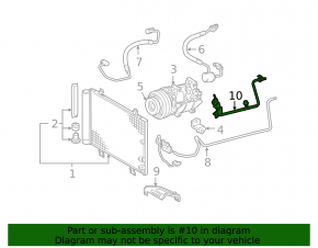Air conditioner tube compressor-heater second Lexus GS300 GS350 06-11
