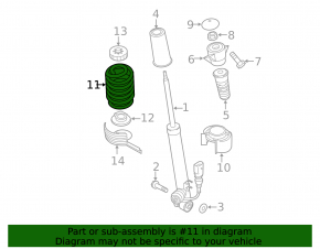 Rear left spring Audi Q5 8R 13-17 stiffness 3 blue white