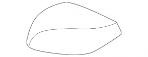 Right mirror cover for Infiniti M37 Q70 15-19