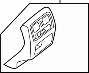 Rear center console trim for Infiniti JX35 QX60 13- beige, scratches