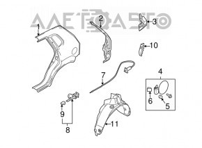 Left ventilation shield Hyundai Veloster 12-17