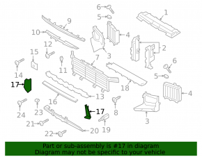 Left front radiator deflector for Porsche Cayenne 19-23 3.0T