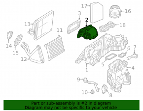 Upper heater housing for Mercedes C-class W205 15-21