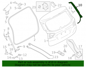 Left tailgate tilt sensor for Ford C-max MK2 13-18