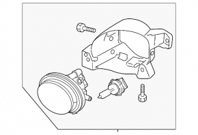 Left fog light for Mazda3 MPS 12-13 DEPO