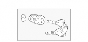 Front left door lock cylinder for Mazda CX-7 06-12