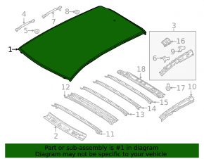 Metal roof Mazda CX-5 17-24 without hatch, sawed off