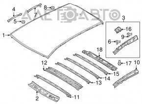 Metal roof for Mazda CX-5 17-25 without sunroof, on the body