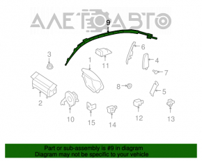 Right side curtain airbag for Mercedes W221
