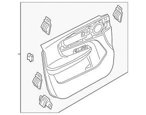 Door trim card front left Volvo XC40 19-25 black