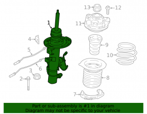 Shock absorber front right BMW X3 G01 18- electric