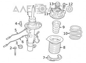Front right shock absorber BMW X3 G01 18-24 electric