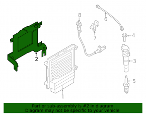 Bracket of the ECU unit of the engine computer Kia Sorento 16-20 2.0, 2.4