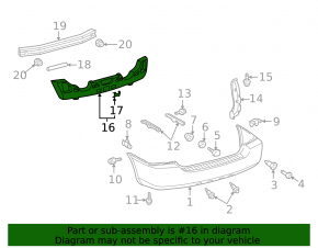 Toyota Highlander 2001-2007 Rear Bumper Absorber