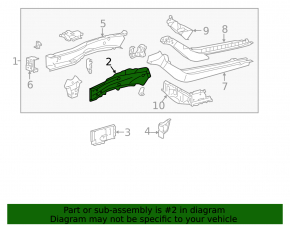 Outer part of the front left side member of a Toyota Avalon 13-18