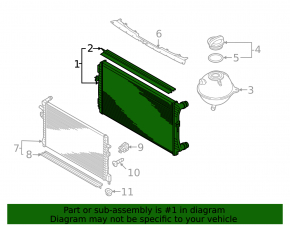 Water Cooling Radiator for VW Jetta 22-26 1.5T